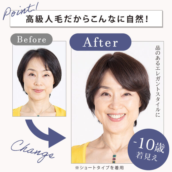 分け目・前髪用部分ウィッグ(かつら)『Pat・pon Premium（パット・ポン プレミアム ）』 - 画像 (5)